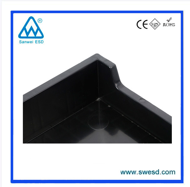 Plastic Black ESD Antisatic Conductive PCB Tray for Electronic Products