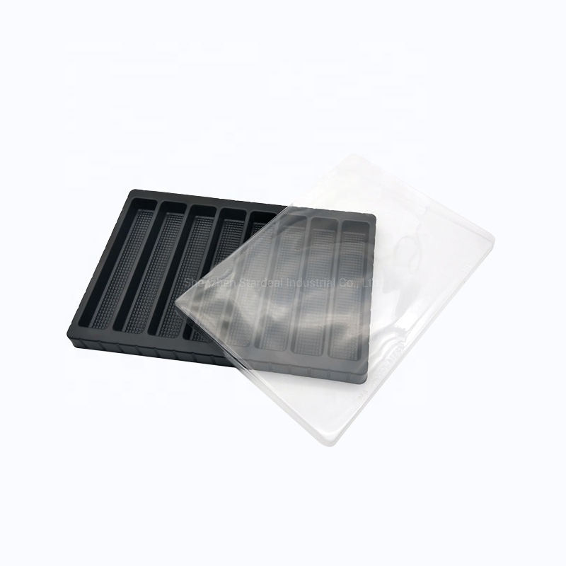 Customize Blister Black Plastic Chocolate Biscuit Insert Tray