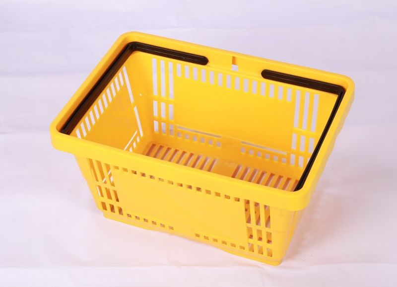 Economical Plastic Shopping Basket with Two Handles