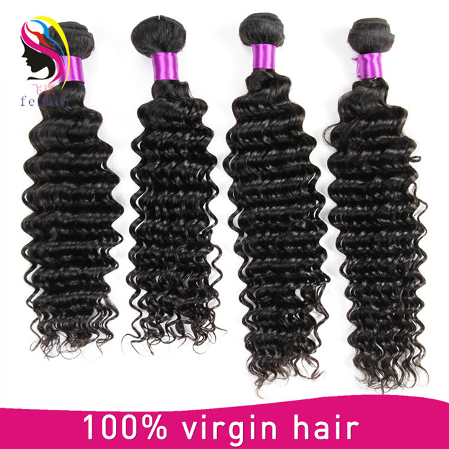 Wholesale Hot Selling Remy Virgin Brazilian Human Hair Deep Wave Hair Bundles