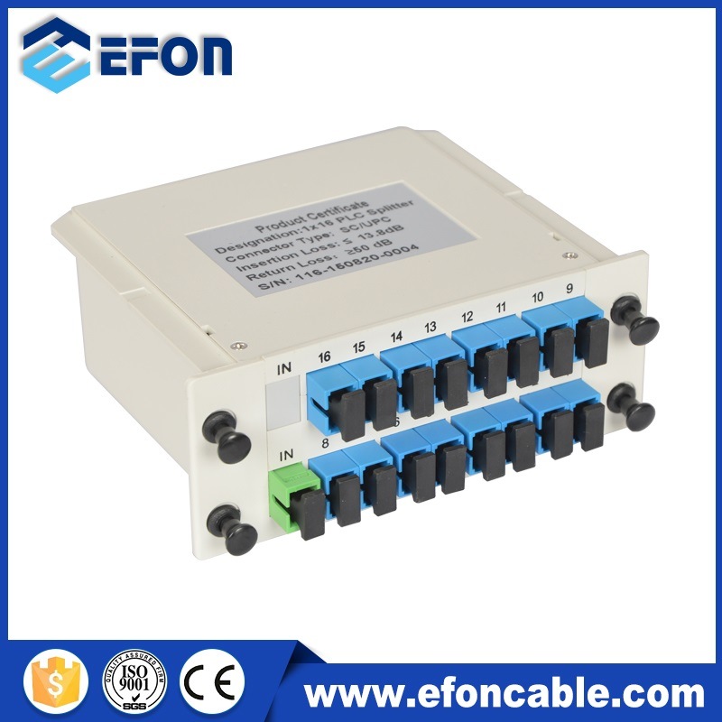 Epon Gpon 1X16 Fiber Optical Cassette Box Splitter Price