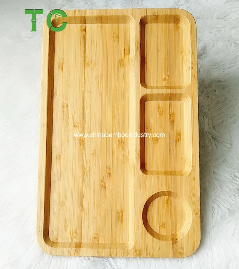 Eco-Friendly Rectangular Bamboo Plates Trays