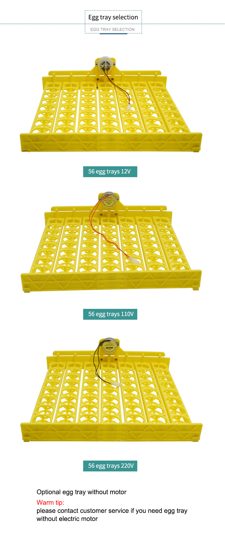 56 Egg Tray with Motor Egg Incubator Spare Parts