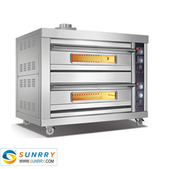 Commercial Kitchen Equipment Stainless Steel 2 Decks 6 Trays Gas Oven