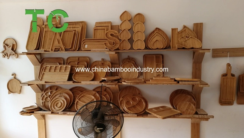 Eco-Friendly Rectangular Bamboo Plates Trays