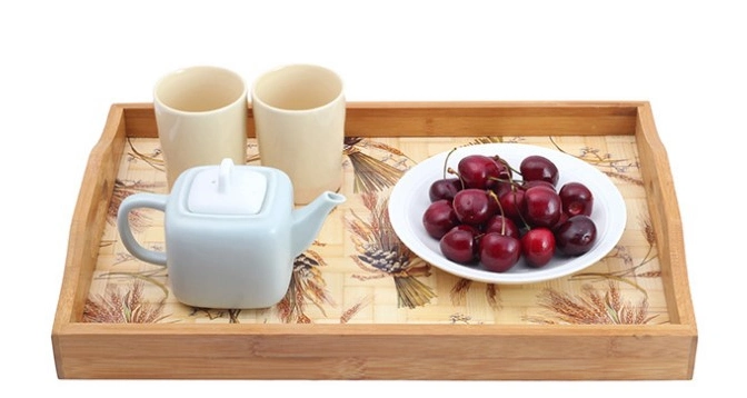 Bamboo Wooden Serving Trays Cheap Wholesale Natural Tray