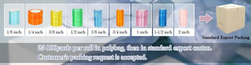 High Quality Christmas Double Sided 100% Polyester Wholesale Satin Ribbon