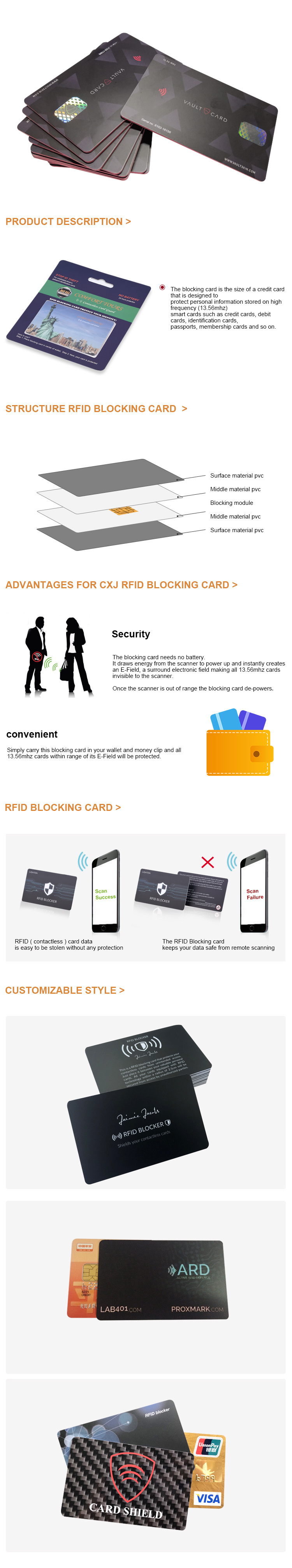 RFID&#160; Blocking&#160; Hard Plastic Credit&#160; Card&#160; Holder for Protect Information From Hacker