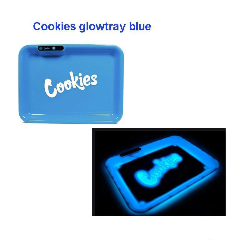 Wholesale Plastic LED Glow Tobacco Rolling Tray Light up Serving Trays LED Tray