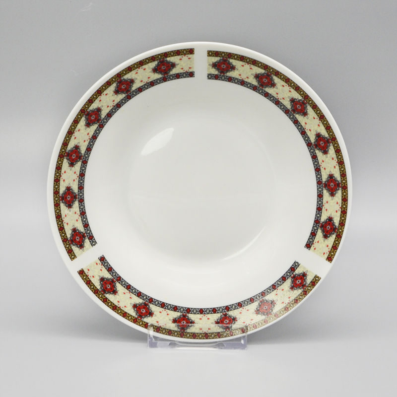 Restaurant Ceramic Dishes Hotel Soup Plates with Custom Logo