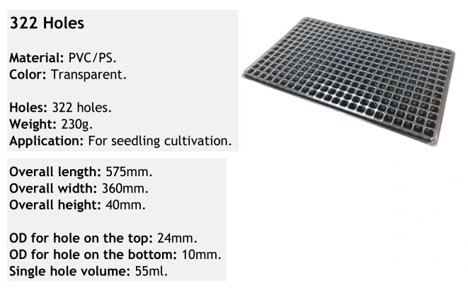 Garden Nursery PS Plastic Seeding Tray/Customizable Balck PS Flower Pot for Garden Black HIPS Seed Tray