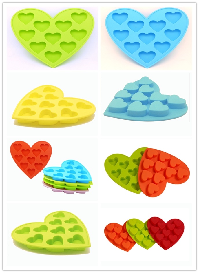 Freezer Tray Silicone Heart Shape Ice Cube Tray