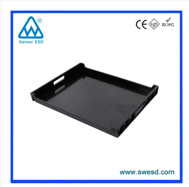 Plastic Black ESD Antisatic Conductive PCB Tray for Electronic Products