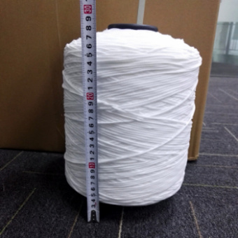 Wholesale Spandex Nylon Blended White Flat Round Elastic Yarn Rope Cord