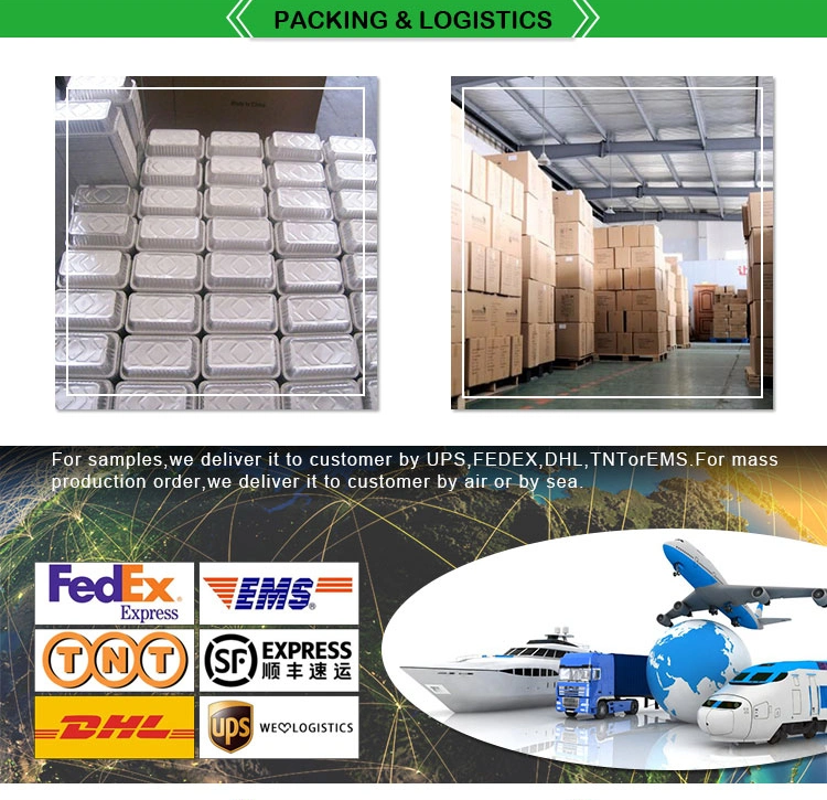 Rectangle Aluminum Foil Trays Cardboard Lids or Dome Lid Aluminium Foil Container
