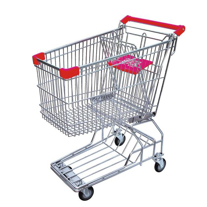 Multifunctional Standard Plastic Covers Shopping Cart Trolley with Seat
