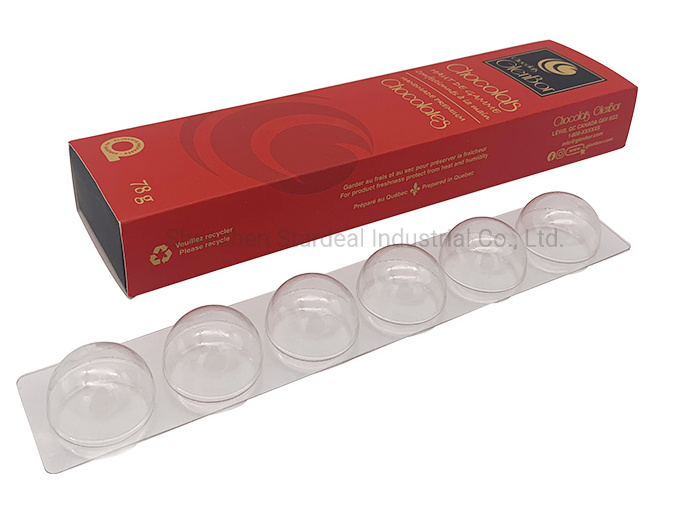Chocolate Truffle Clear Plastic Blister Insert Tray
