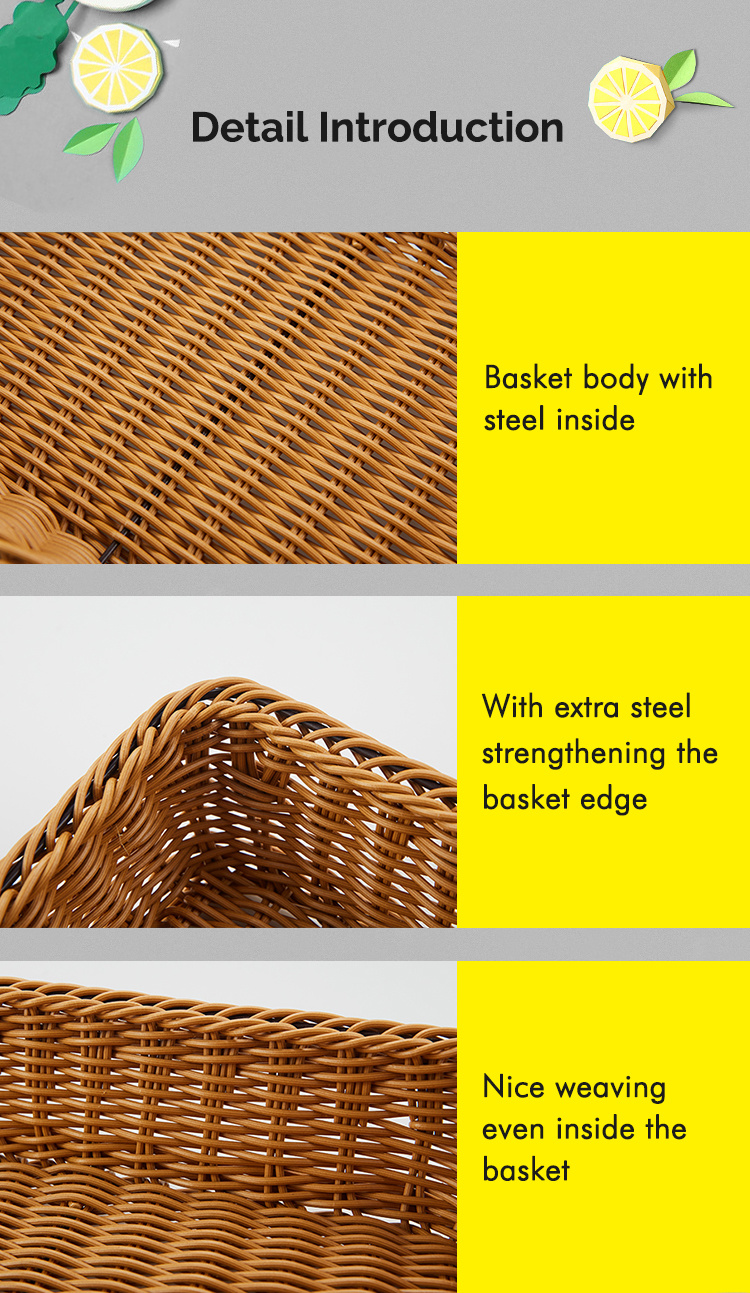 Plastic Indonesia Rattan Basket with Lid