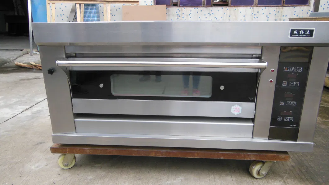 Stainless Steel Gas Single Deck Three Trays Oven with Steam for Sale