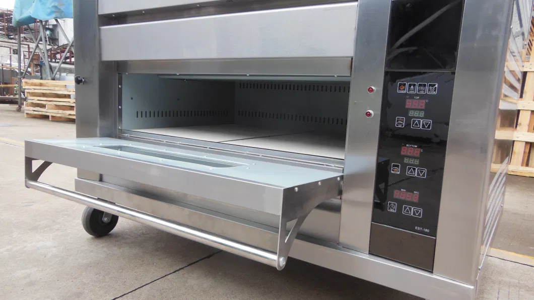 Stainless Steel Gas Single Deck Three Trays Oven with Steam for Sale