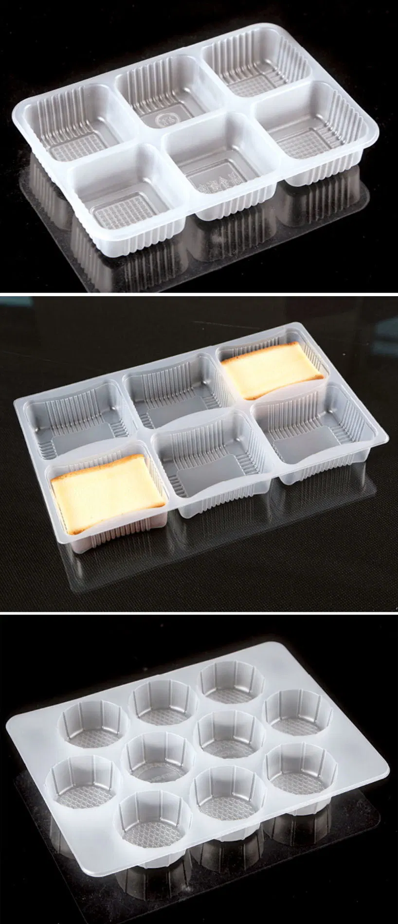 food grade plastic PET food tray blister packing trays biscuit plastic tray
