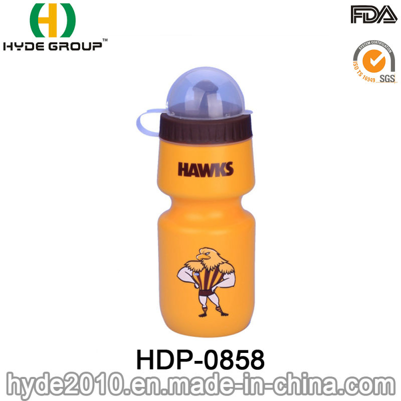 Plastic BPA Free Bike PE Water Bottle with Lid (HDP-0858)