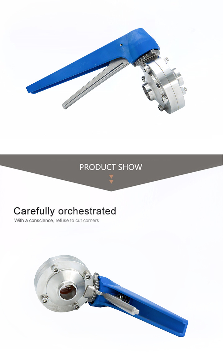 Stainless Steel Manual Welding Butterly Valves with Multiposition Handles