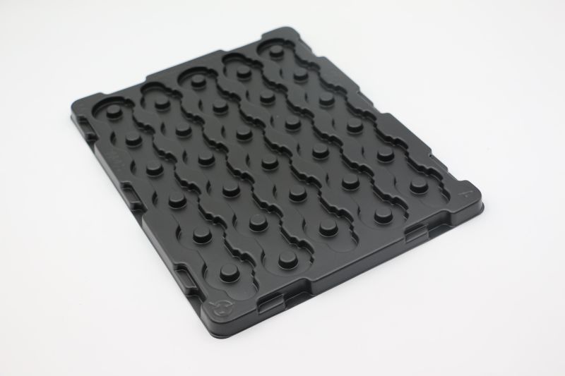 Electronic Components Black Thermoform Plastic Antistatic Blister PS ESD Packing Tray