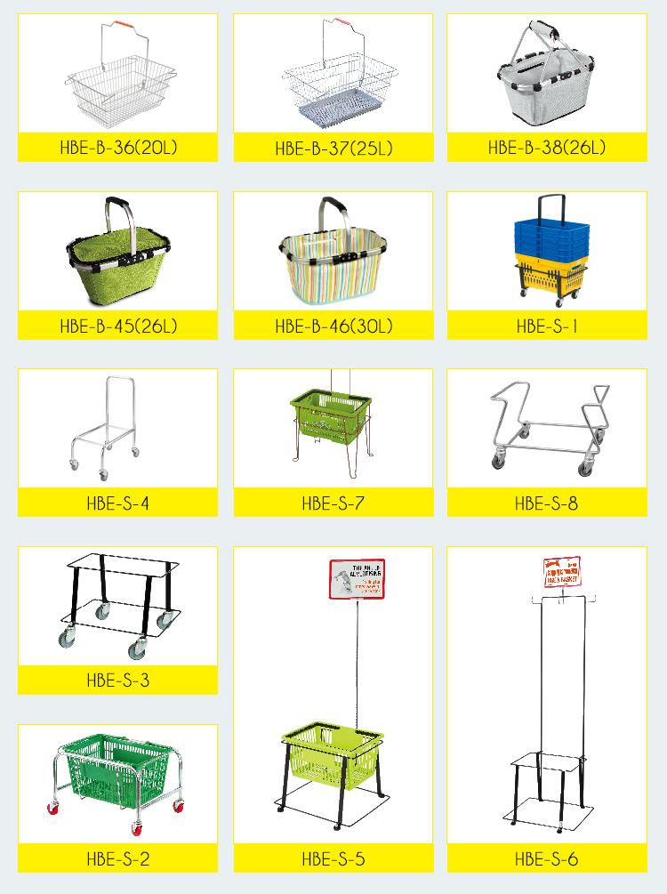 Cosmetic Store Round Metal Wire Shopping Basket with Plastic Tray
