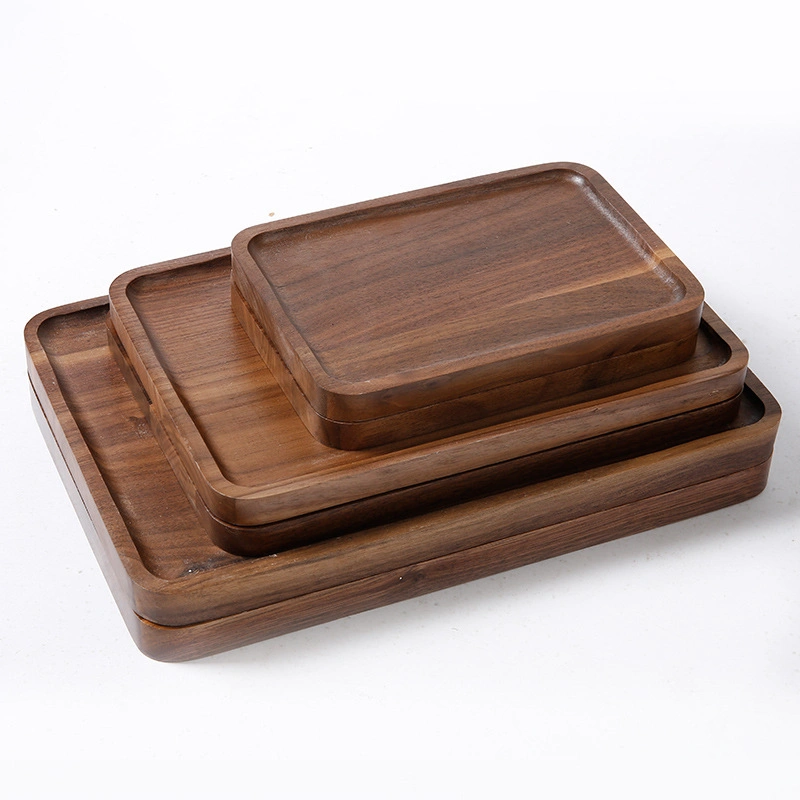 Wooden Tray Rectangular Refreshment Fruit Solid Wood Tray Wooden Tea Set Tray