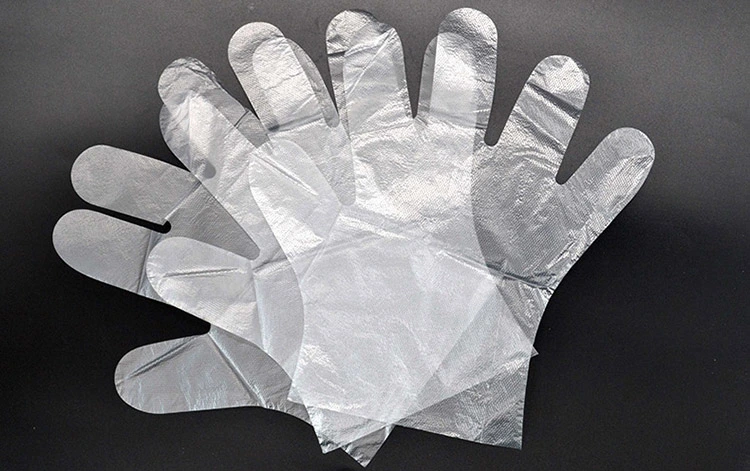 Gloves Disposable Hairdressing Gloves Transparent Plastic PE Lobster Eating