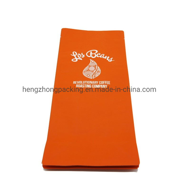 Wholesale Custom Printed Stand up Flat Bottom Bag with Valve and Zipper