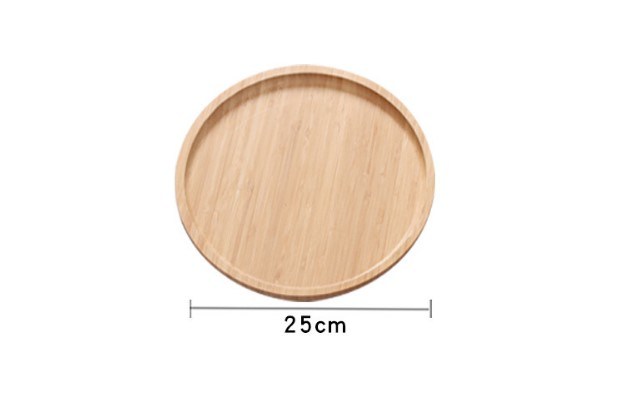 Wholesale Round Wood Bamboo Serving Trays for Fruit