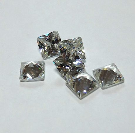 Wholesale Square Shape White CZ Gemstone for Jewelry Making