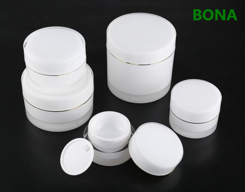 Round Plastic Acrylic Luxury Cream Jar with Lids