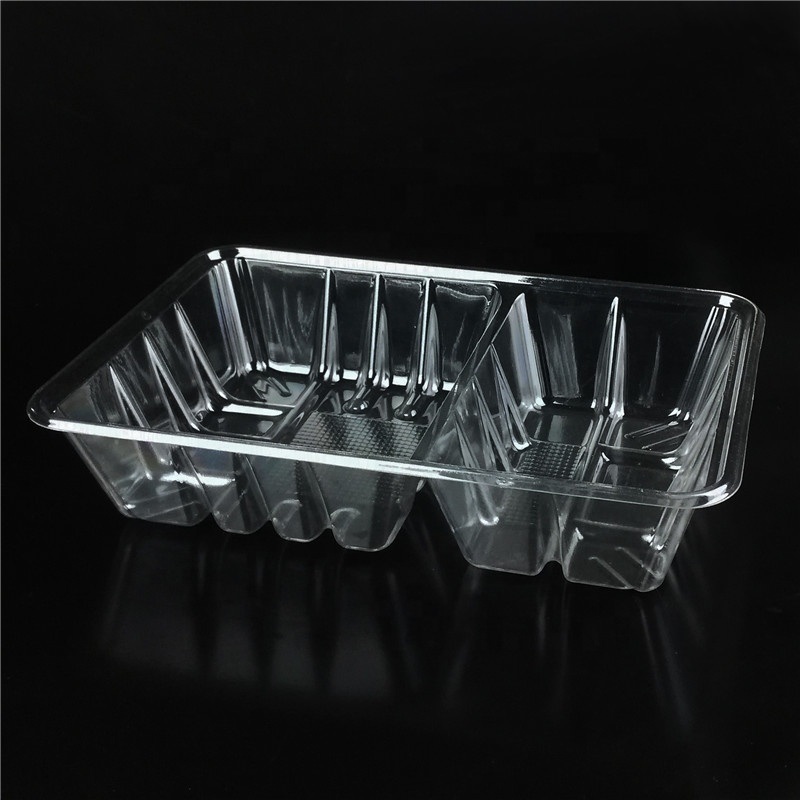 Two Compartment Disposable Plastic Tray