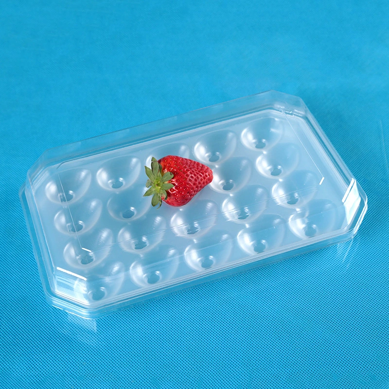 disposable clear food grade fruit package strawberry box (pet box)