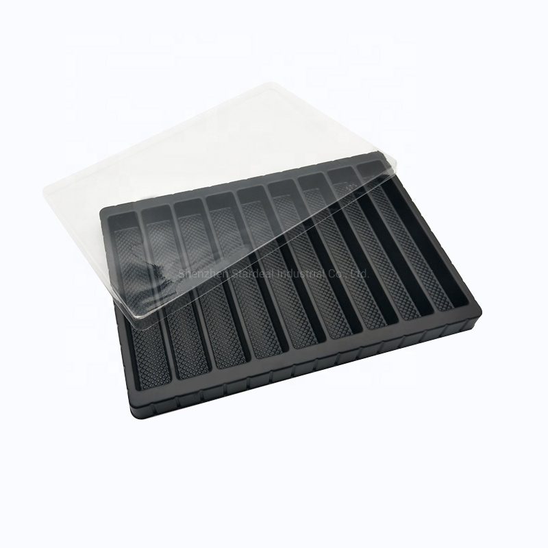 Customize Blister Black Plastic Chocolate Biscuit Insert Tray