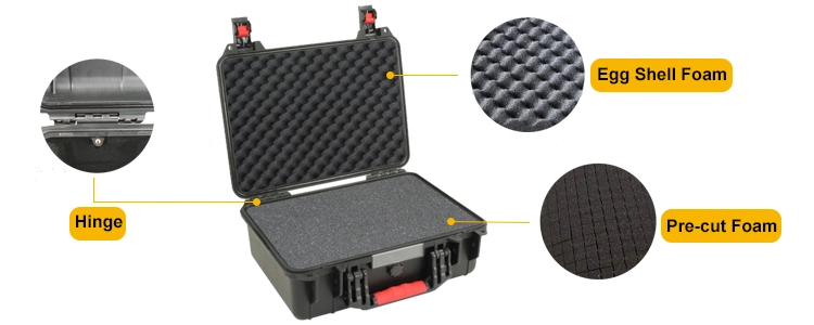 IP67 Waterproof Hard Safety Equipment Case with Foam Insert Hard Plastic Waterproof Equipment Case