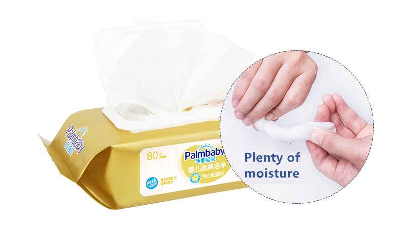 Non Plastic Eating Baby Wet Wipes for Hands and Face