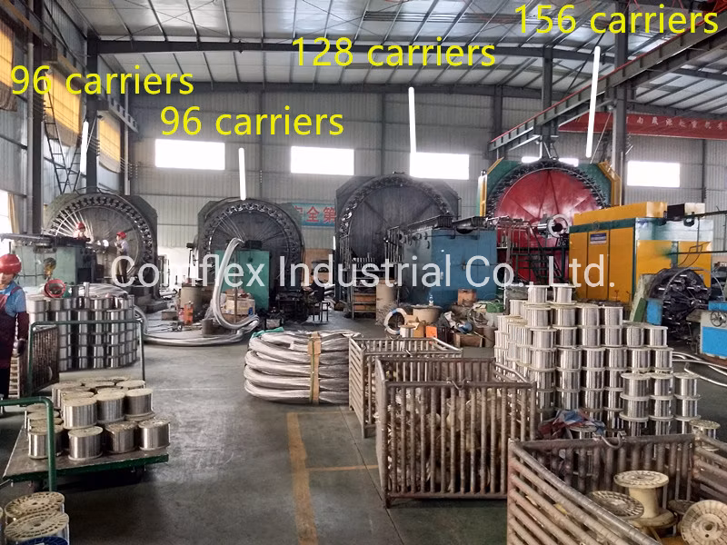 Stainless Flex Tubing with Fitting, Helical Braiding Stainless Steel Corrugated Flexible Tube#