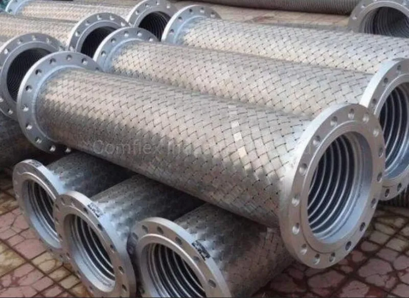 8" SS304 Braided Flexible Metal Hose with Slip-on Flange