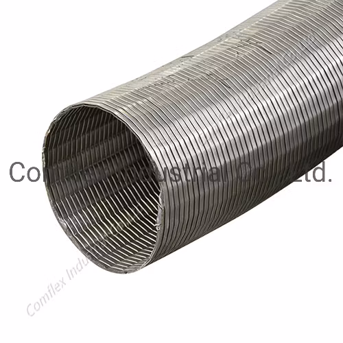 High Quality Stripwound Ss 304 Flexible Metal Interlock Hose / Exhaust Pipe#