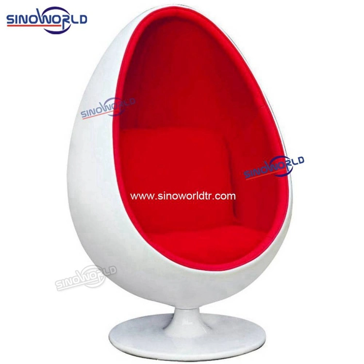 Replica Arne Jacobsen Fiberglass Shell Aluminum Aviator Swivel Egg Pod Chair
