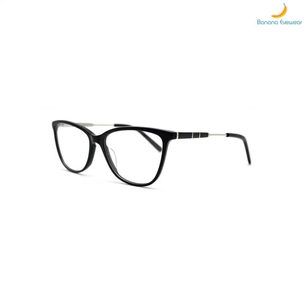 Trend Cat Eye Metal Anti-Blue Light Acetate Optical Woman Eyewear