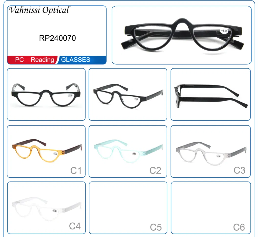 Germany Custom Design PC Cat Eye Reading Glasses for Men