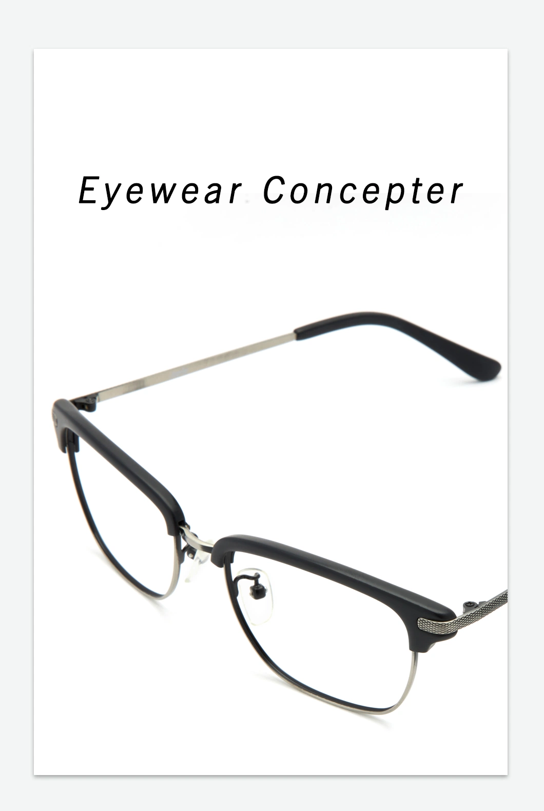Optical Eye Glasses Frame, Metal&Acetate Reading Eyeglasses for Men&Women 2