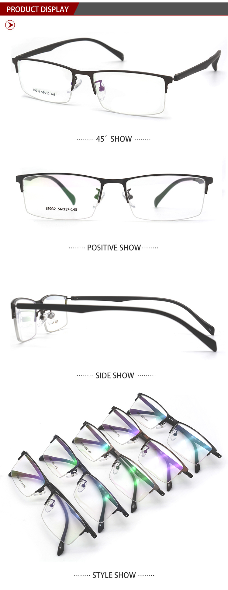 Factory Produced Commerical Style Myopia Metal Frames Eyeglasses/Eyeglasses/Spectacle