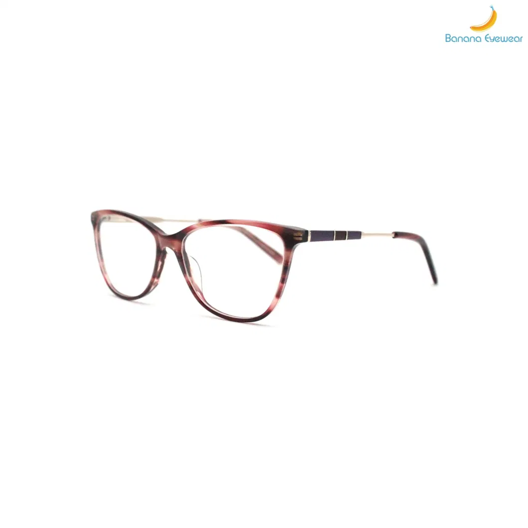 Trend Cat Eye Metal Anti-Blue Light Acetate Optical Woman Eyewear