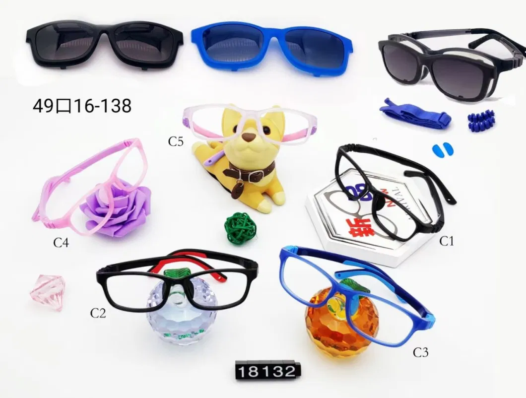Kids Blue Light Blocking Glasses Silicone Flexible Eyeglasses Frame for Children Age 3-10